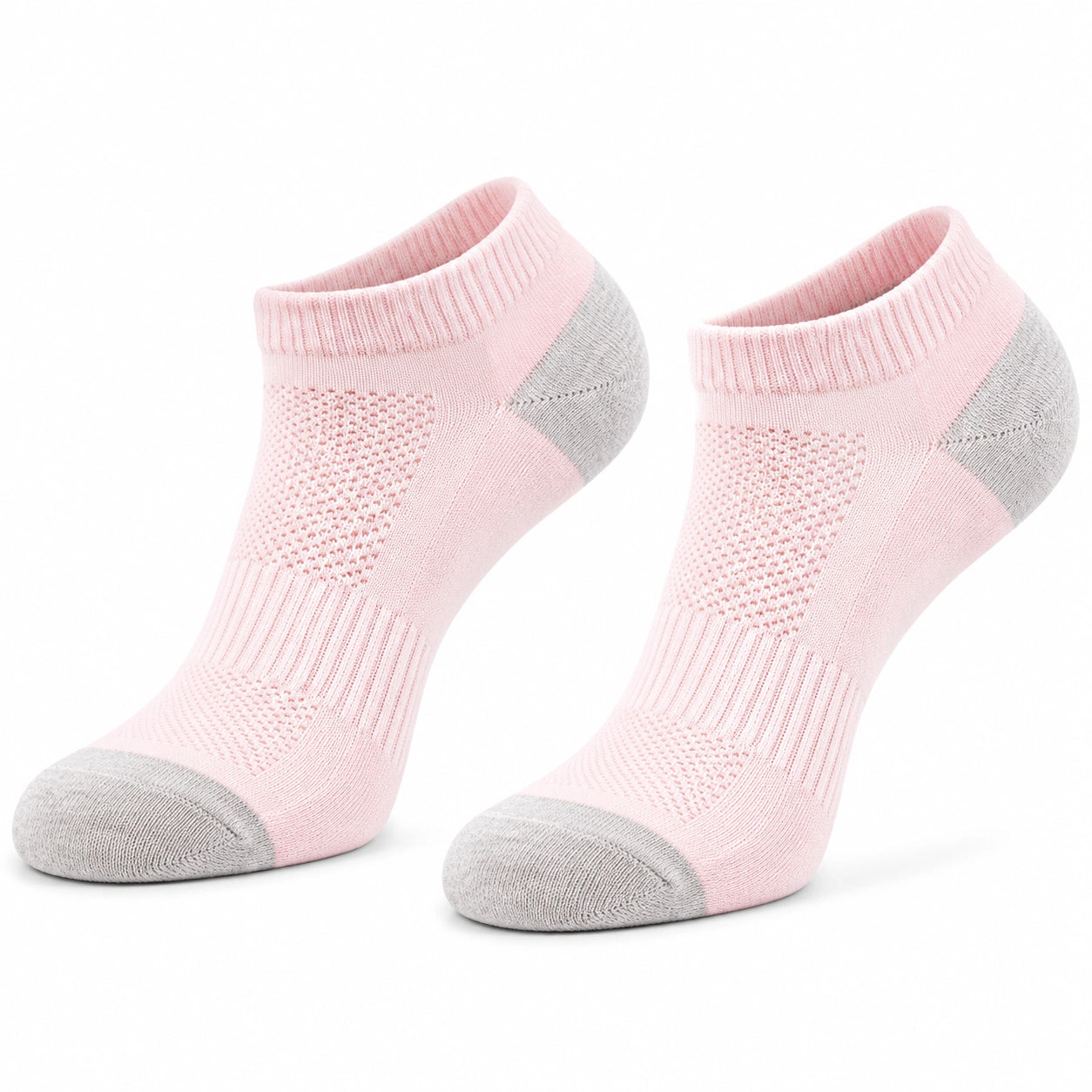 Chaussettes basses 35-38 rose gris en maille respirante pour sport