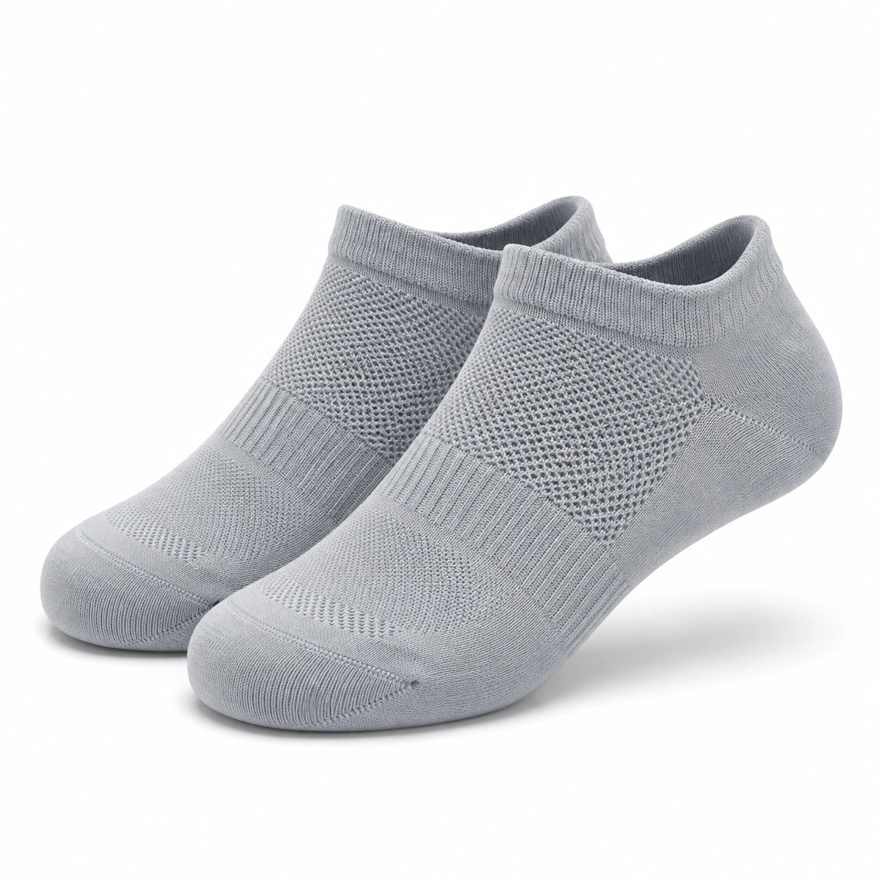 Chaussettes basses 39-42 en textile gris - maille respirante pour usage quotidien