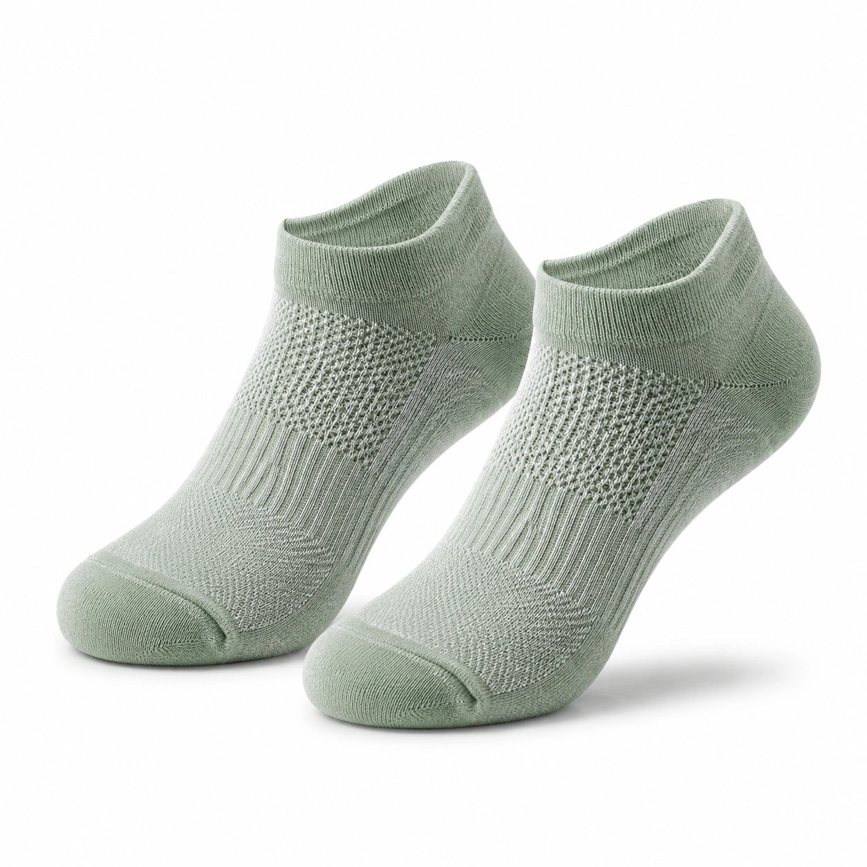 Chaussettes courtes 43-46 en maille vert sauge respirantes pour sport