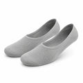 Chaussettes invisibles 35-38 en maille textile gris clair - coupe basse respirante