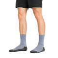 Chaussettes mi-mollet 35-38 textile gris noir côtelées usage quotidien