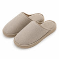 Chaussons d'intérieur 40/41 en textile beige à semelle texturée